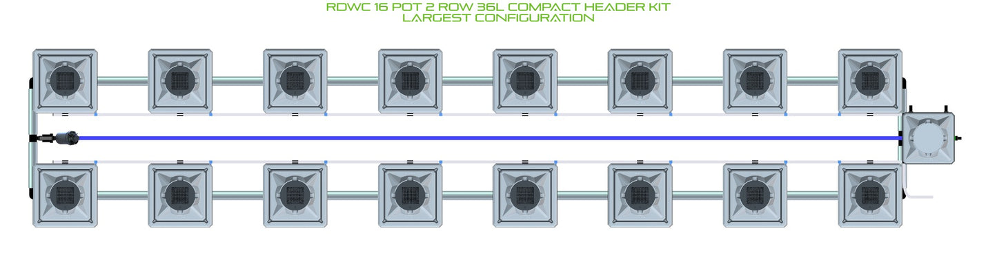 ALIEN Hydroponics RDWC 16 Pot 2 Row 36L Compact Header Kit product image 4