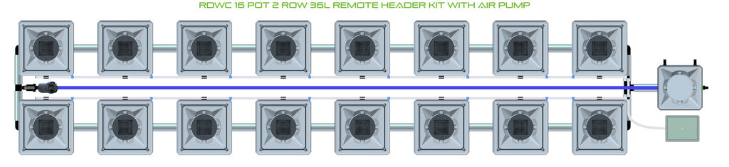 ALIEN Hydroponics RDWC 16 Pot 2 Row 36L Remote Header Kit with Air Pump product image 2