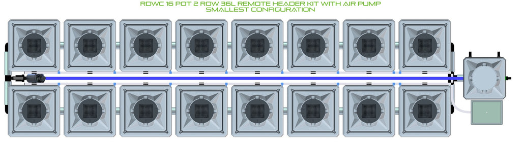 ALIEN Hydroponics RDWC 16 Pot 2 Row 36L Remote Header Kit with Air Pump product image 3