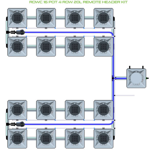 ALIEN Hydroponics RDWC 16 Pot 4 Row 20L Remote Header Kit product image 1