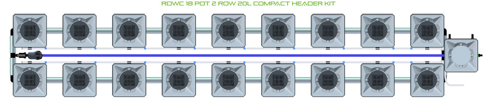 ALIEN Hydroponics RDWC 18 Pot 2 Row 20L Compact Header Kit product image 2