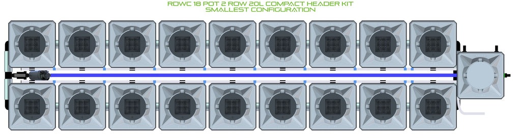 ALIEN Hydroponics RDWC 18 Pot 2 Row 20L Compact Header Kit product image 3