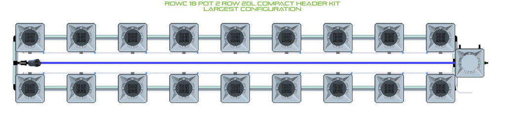 ALIEN Hydroponics RDWC 18 Pot 2 Row 20L Compact Header Kit product image 4