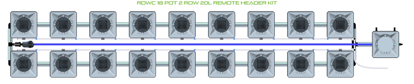 ALIEN Hydroponics RDWC 18 Pot 2 Row 20L Remote Header Kit product image 2