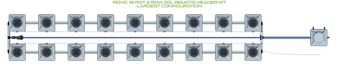 ALIEN Hydroponics RDWC 18 Pot 2 Row 20L Remote Header Kit product image 4