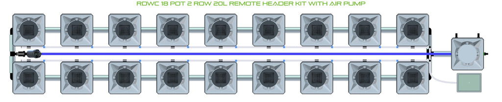 ALIEN Hydroponics RDWC 18 Pot 2 Row 20L Remote Header Kit with Air Pump product image 2