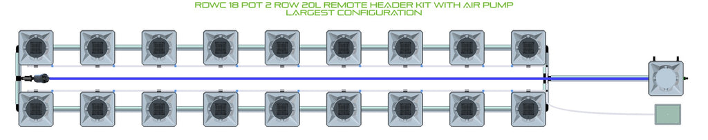ALIEN Hydroponics RDWC 18 Pot 2 Row 20L Remote Header Kit with Air Pump product image 4