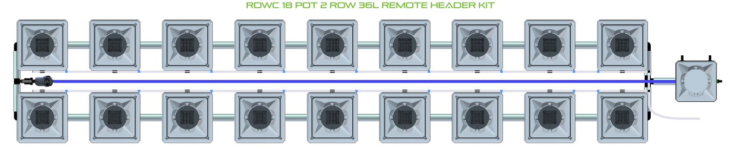 ALIEN Hydroponics RDWC 18 Pot 2 Row 36L Remote Header Kit product image 2