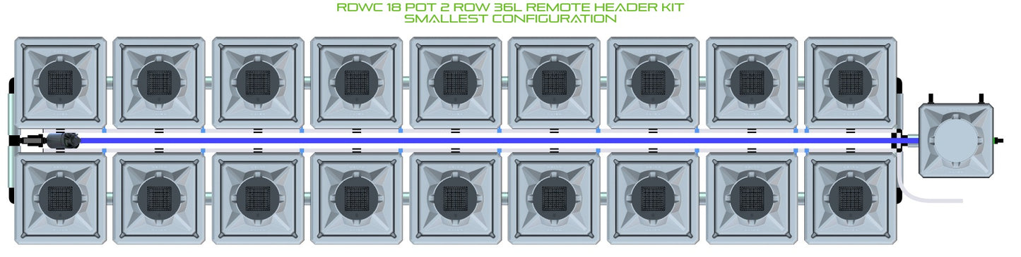ALIEN Hydroponics RDWC 18 Pot 2 Row 36L Remote Header Kit product image 3