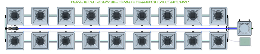 ALIEN Hydroponics RDWC 18 Pot 2 Row 36L Remote Header Kit with Air Pump product image 2