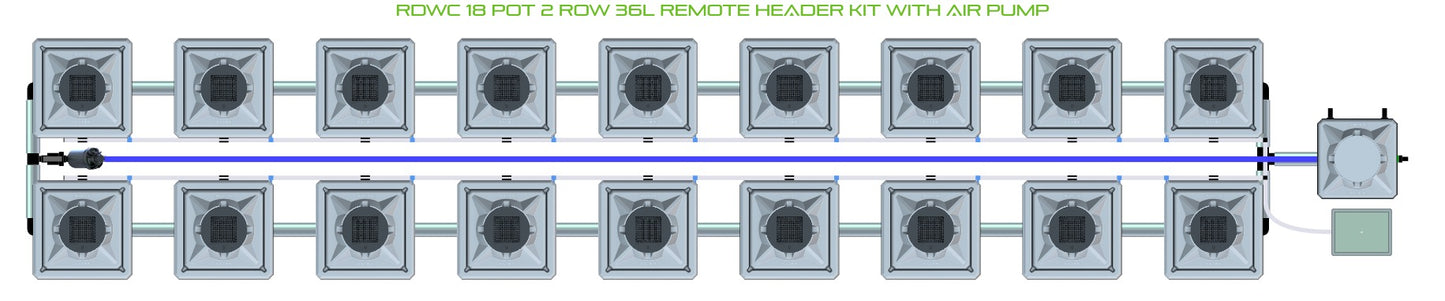 ALIEN Hydroponics RDWC 18 Pot 2 Row 36L Remote Header Kit with Air Pump product image 2