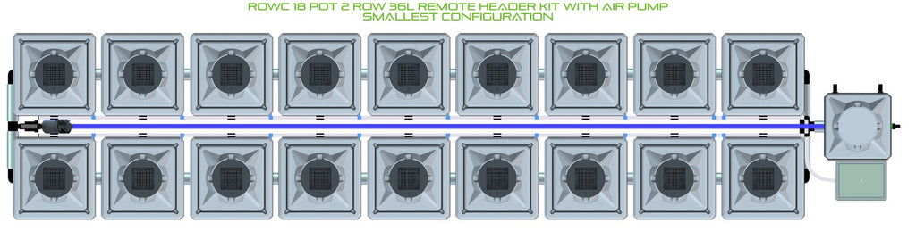 ALIEN Hydroponics RDWC 18 Pot 2 Row 36L Remote Header Kit with Air Pump product image 3