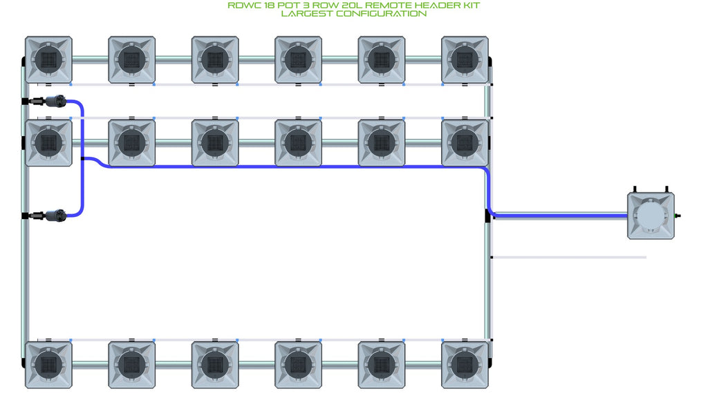 ALIEN Hydroponics RDWC 18 Pot 3 Row 20L Remote Header Kit product image 4