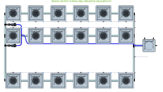 ALIEN Hydroponics RDWC 18 Pot 3 Row 36L Remote Header Kit product image 1