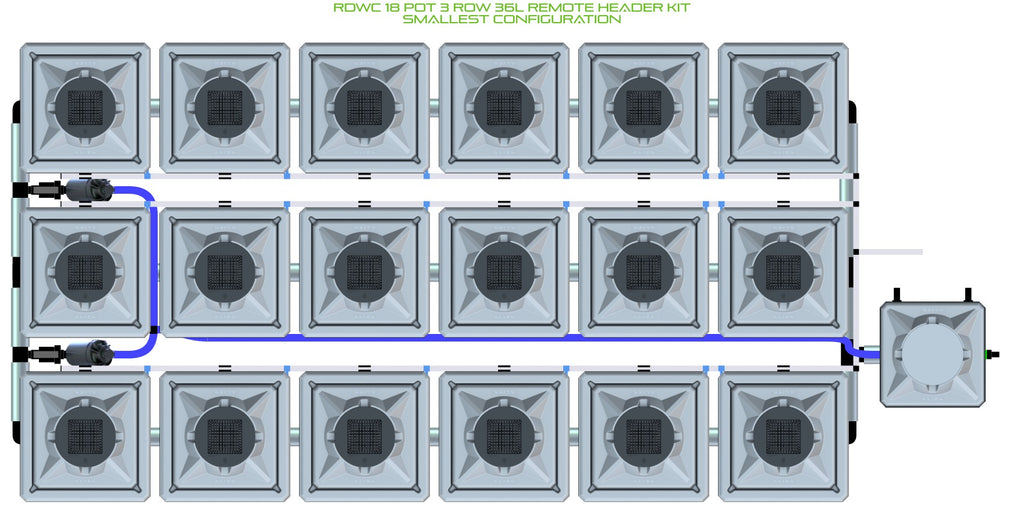 ALIEN Hydroponics RDWC 18 Pot 3 Row 36L Remote Header Kit product image 3