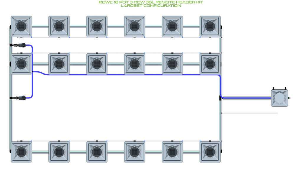 ALIEN Hydroponics RDWC 18 Pot 3 Row 36L Remote Header Kit product image 4