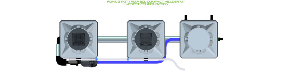 ALIEN Hydroponics RDWC 2 Pot 1 Row 20L Compact Header Kit product image 4