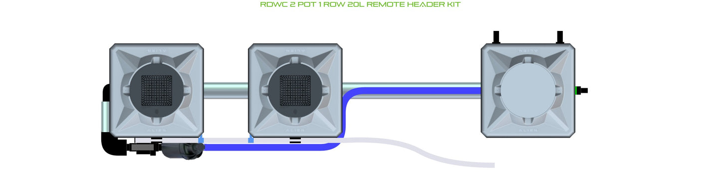 ALIEN Hydroponics RDWC 2 Pot 1 Row 20L Remote Header Kit product image 2