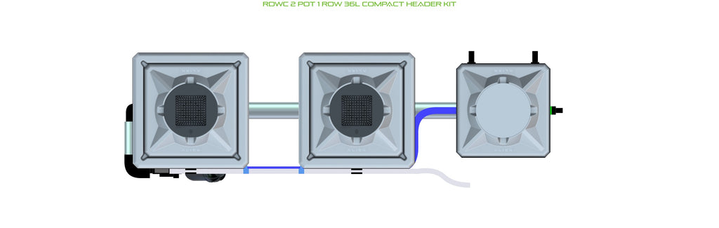 ALIEN Hydroponics RDWC 2 Pot 1 Row 36L Compact Header Kit product image 1