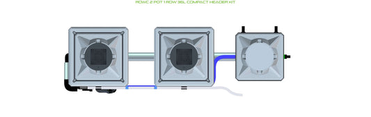 ALIEN Hydroponics RDWC 2 Pot 1 Row 36L Compact Header Kit product image 1