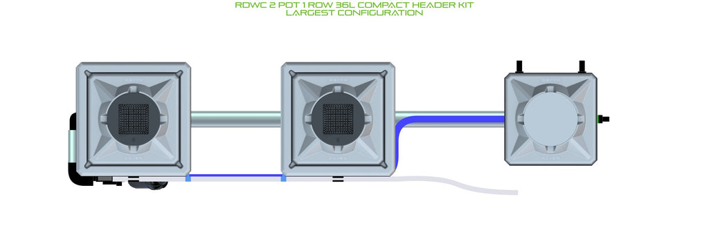 ALIEN Hydroponics RDWC 2 Pot 1 Row 36L Compact Header Kit product image 4