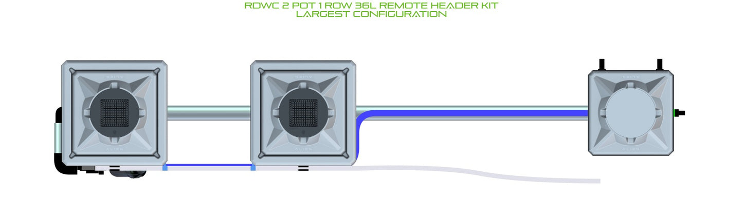 ALIEN Hydroponics RDWC 2 Pot 1 Row 36L Remote Header Kit product image 4