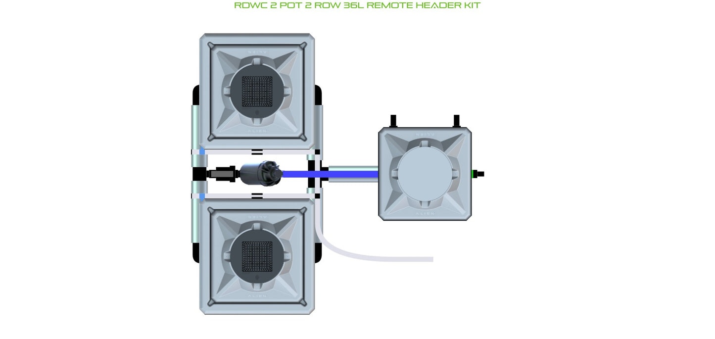 ALIEN Hydroponics RDWC 2 Pot 2 Row 36L Remote Header Kit product image 1