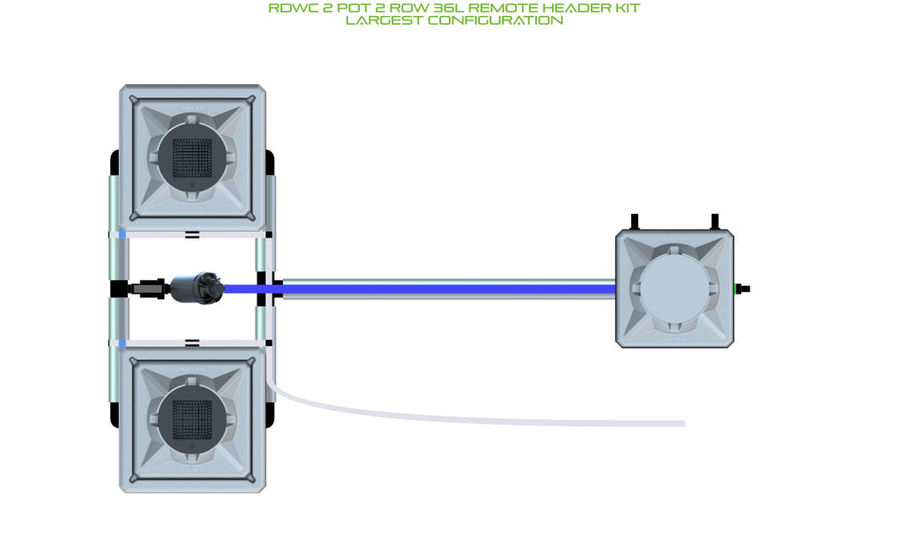 ALIEN Hydroponics RDWC 2 Pot 2 Row 36L Remote Header Kit product image 4