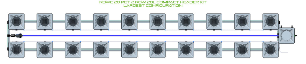 ALIEN Hydroponics RDWC 20 Pot 2 Row 20L Compact Header Kit product image 4