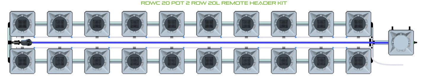 ALIEN Hydroponics RDWC 20 Pot 2 Row 20L Remote Header Kit product image 2