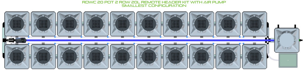 ALIEN Hydroponics RDWC 20 Pot 2 Row 20L Remote Header Kit with Air Pump product image 3