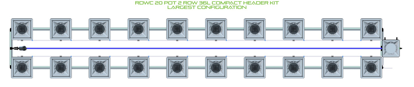 ALIEN Hydroponics RDWC 20 Pot 2 Row 36L Compact Header Kit product image 4