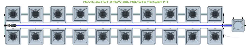 ALIEN Hydroponics RDWC 20 Pot 2 Row 36L Remote Header Kit product image 2