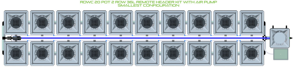 ALIEN Hydroponics RDWC 20 Pot 2 Row 36L Remote Header Kit with Air Pump product image 3
