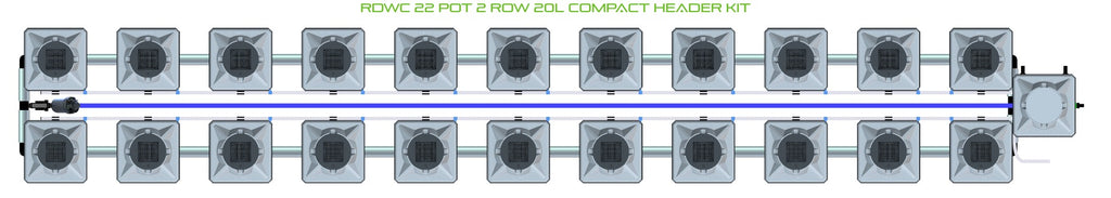ALIEN Hydroponics RDWC 22 Pot 2 Row 20L Compact Header Kit product image 2