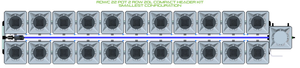 ALIEN Hydroponics RDWC 22 Pot 2 Row 20L Compact Header Kit product image 3