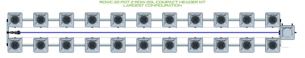 ALIEN Hydroponics RDWC 22 Pot 2 Row 20L Compact Header Kit product image 4