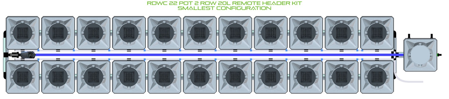 ALIEN Hydroponics RDWC 22 Pot 2 Row 20L Remote Header Kit product image 3