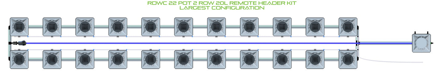 ALIEN Hydroponics RDWC 22 Pot 2 Row 20L Remote Header Kit product image 4