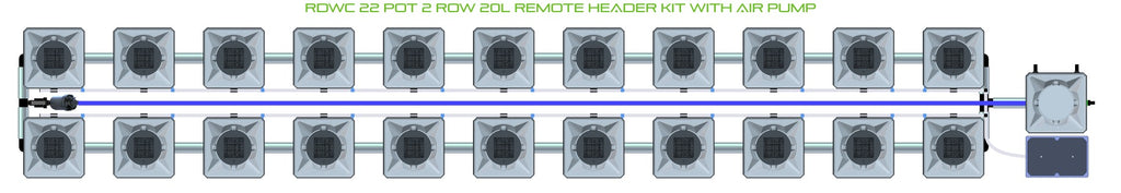 ALIEN Hydroponics RDWC 22 Pot 2 Row 20L Remote Header Kit with Air Pump product image 2