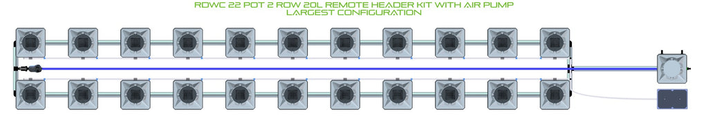 ALIEN Hydroponics RDWC 22 Pot 2 Row 20L Remote Header Kit with Air Pump product image 4