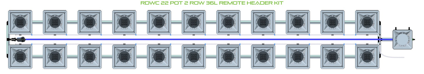 ALIEN Hydroponics RDWC 22 Pot 2 Row 36L Remote Header Kit product image 2