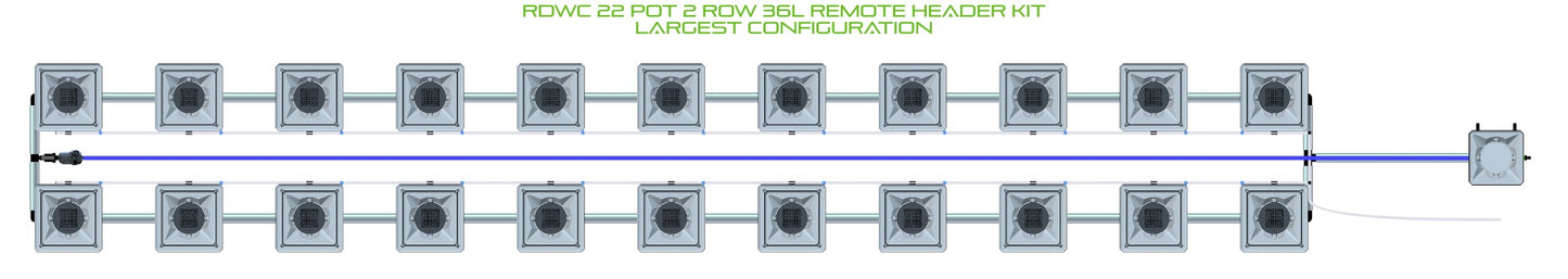 ALIEN Hydroponics RDWC 22 Pot 2 Row 36L Remote Header Kit product image 4