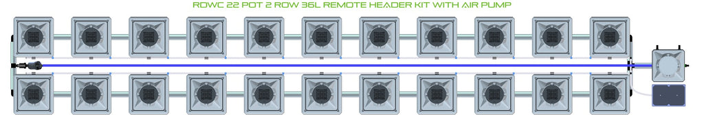ALIEN Hydroponics RDWC 22 Pot 2 Row 36L Remote Header Kit with Air Pump product image 2