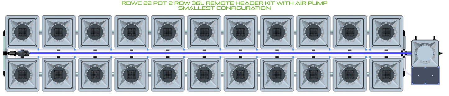 ALIEN Hydroponics RDWC 22 Pot 2 Row 36L Remote Header Kit with Air Pump product image 3