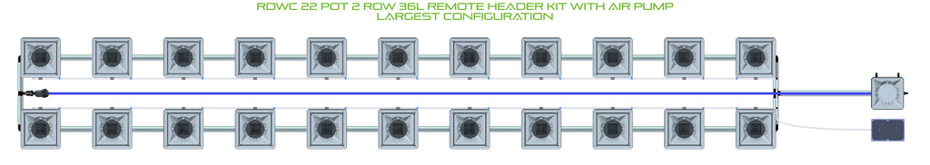 ALIEN Hydroponics RDWC 22 Pot 2 Row 36L Remote Header Kit with Air Pump product image 4