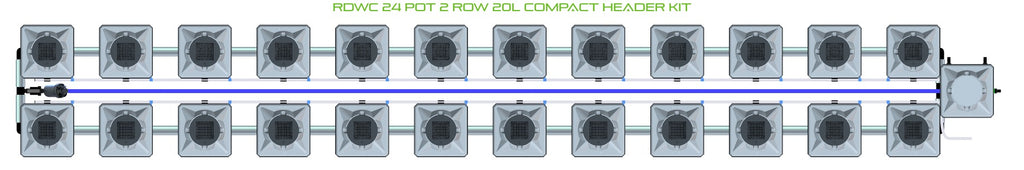 ALIEN Hydroponics RDWC 24 Pot 2 Row 20L Compact Header Kit product image 2