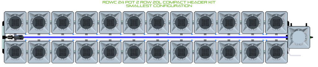 ALIEN Hydroponics RDWC 24 Pot 2 Row 20L Compact Header Kit product image 3