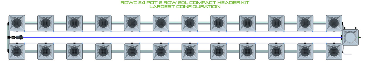 ALIEN Hydroponics RDWC 24 Pot 2 Row 20L Compact Header Kit product image 4