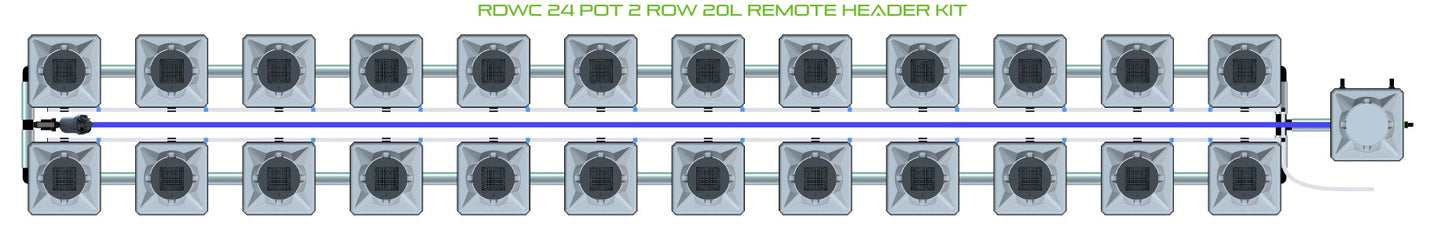 ALIEN Hydroponics RDWC 24 Pot 2 Row 20L Remote Header Kit product image 2